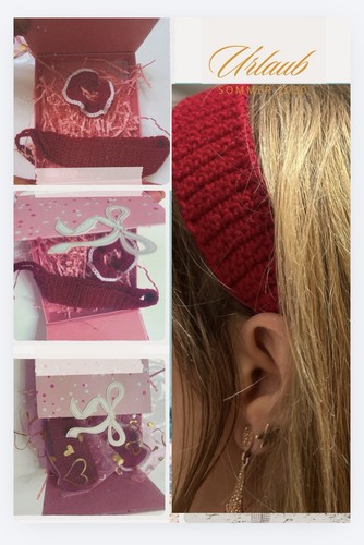 Gehäkeltes haarband und - gehäkeltes, haar